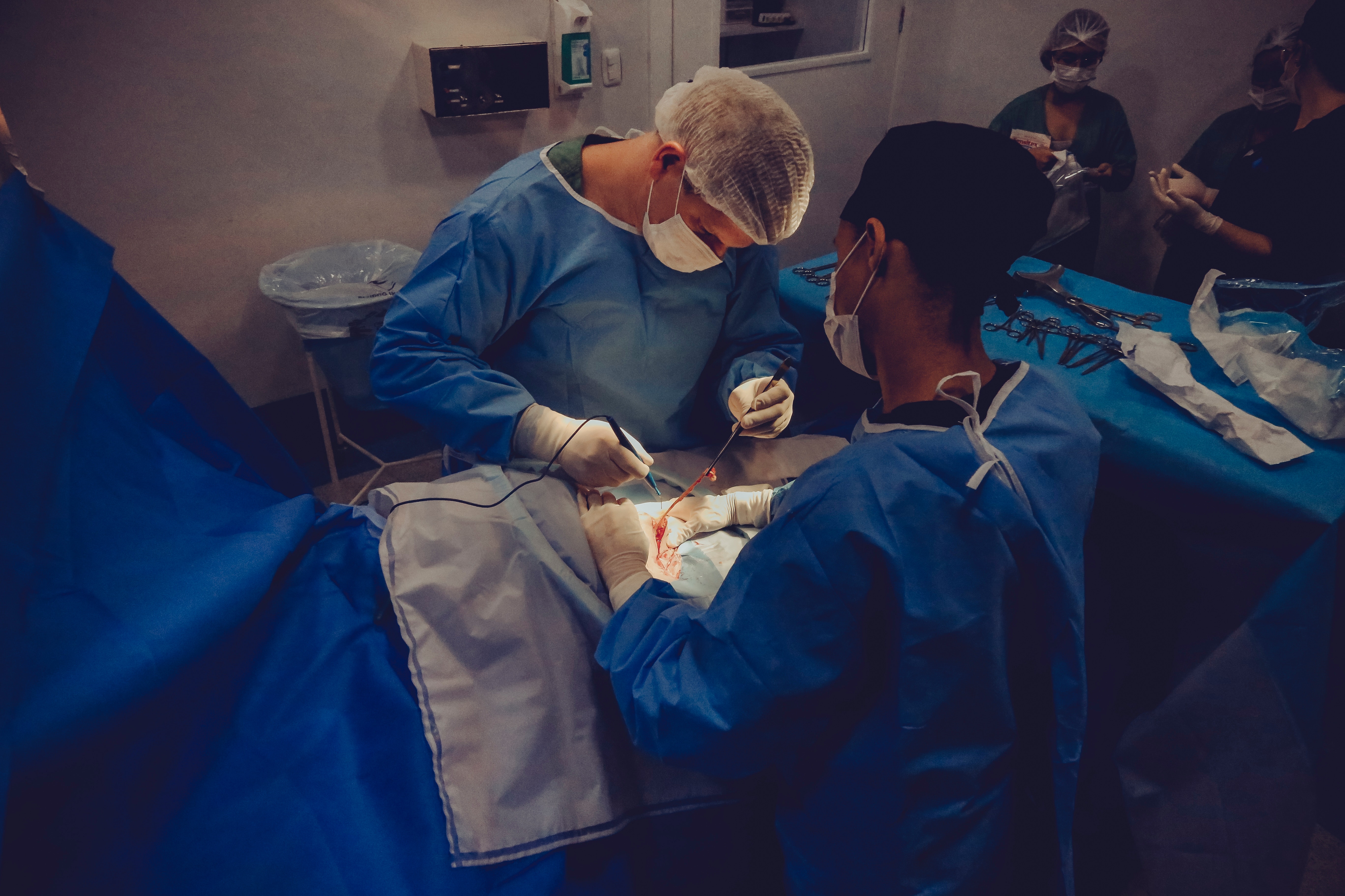 two physicians in operating room